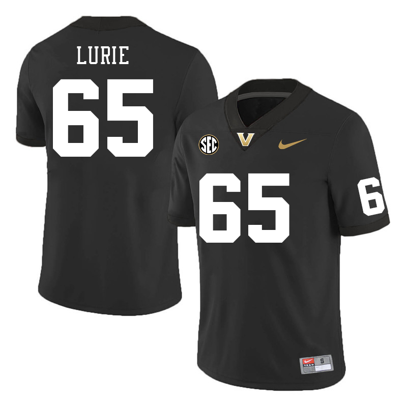 Vanderbilt Commodores #65 Jacob Lurie College Football Jerseys Sale Stitched-Black
